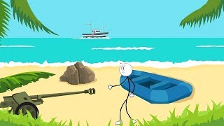 Stickman Escaping the Island Animation / Android Gameplay HD