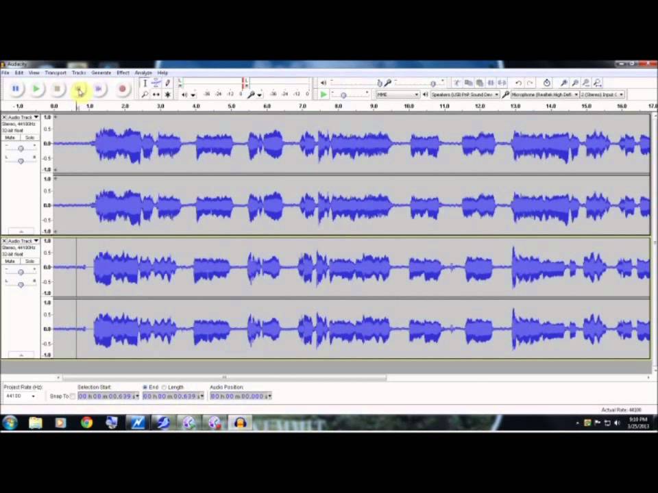 Mixing Stereo Tracks with Audacity - YouTube