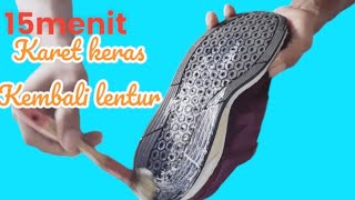 Many people don't know how to make hard shoe rubber flexible again #ASMR