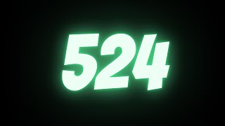 [8:44] 524 Seconds Countdown Timer with Beep Sound | 524s Alarm Timer Loud Noise at End Full HD