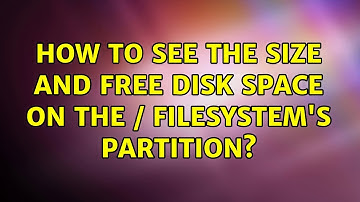 Ubuntu: How to see the size and free disk space on the / filesystem