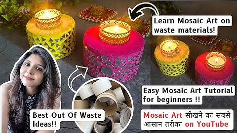 10 मिनट में #MosaicArt सीखने का सबसे आसान तरीका 😱😱😱 | Mosaic Art Tutorial | Best out of waste Ideas