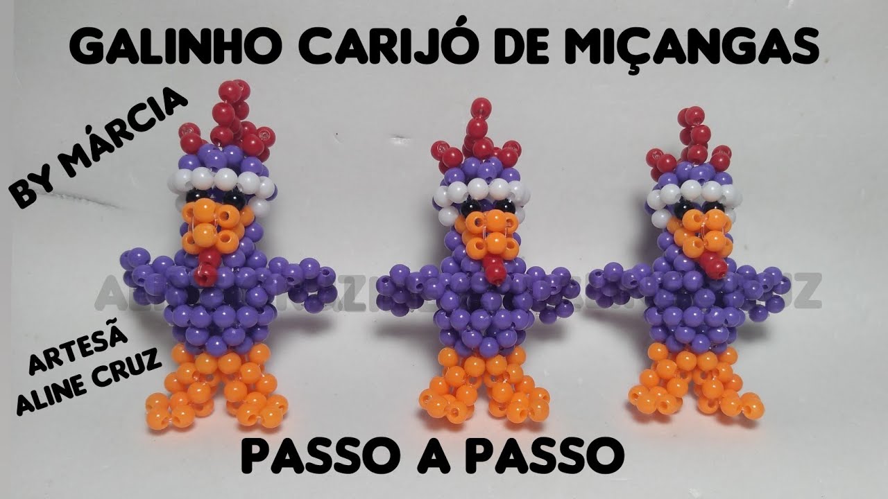 Galo Carijó de Miçangas- Passo a Passo