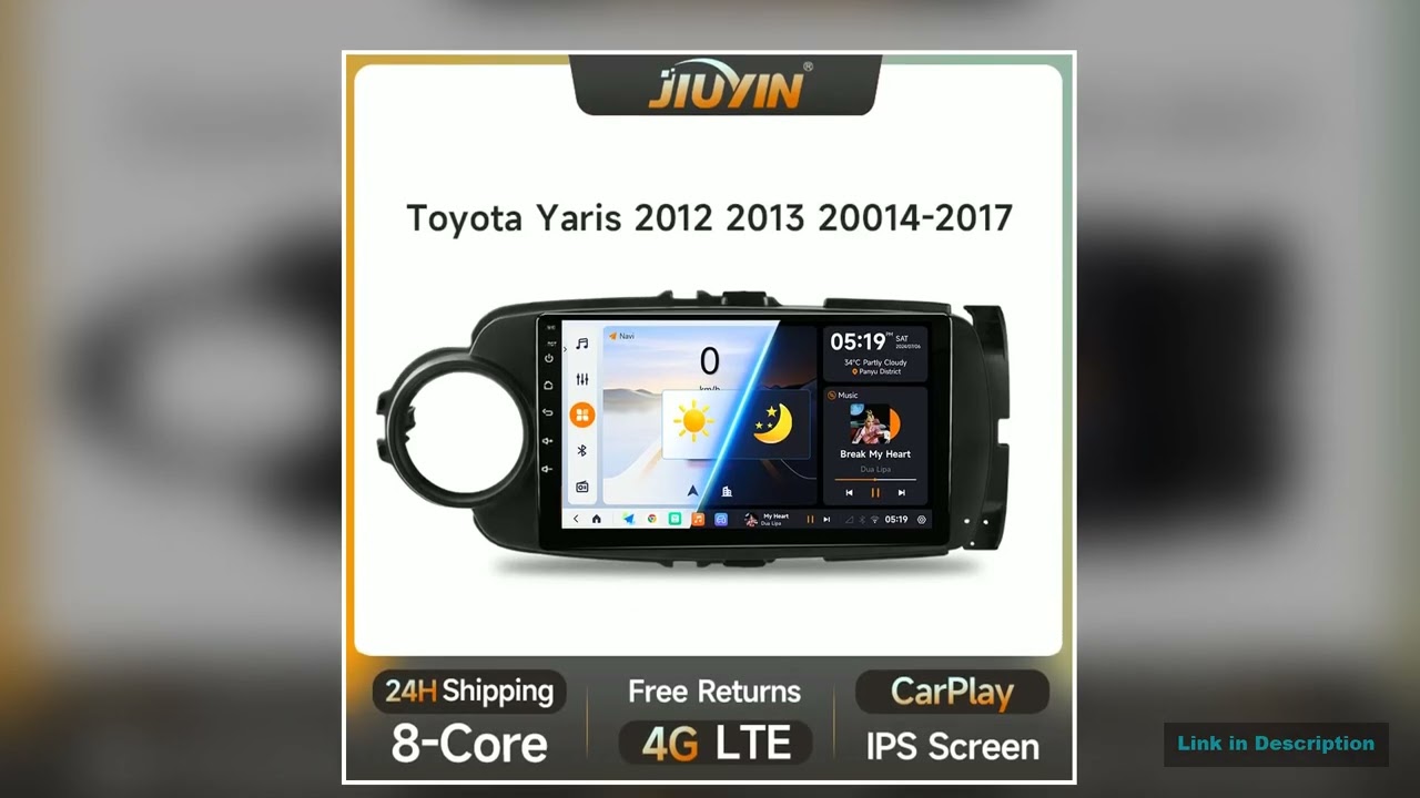 JIUYIN 9inch Android 13 Car RadioFor Toyota Yaris 2012 2017 Multimedia Player Android Auto