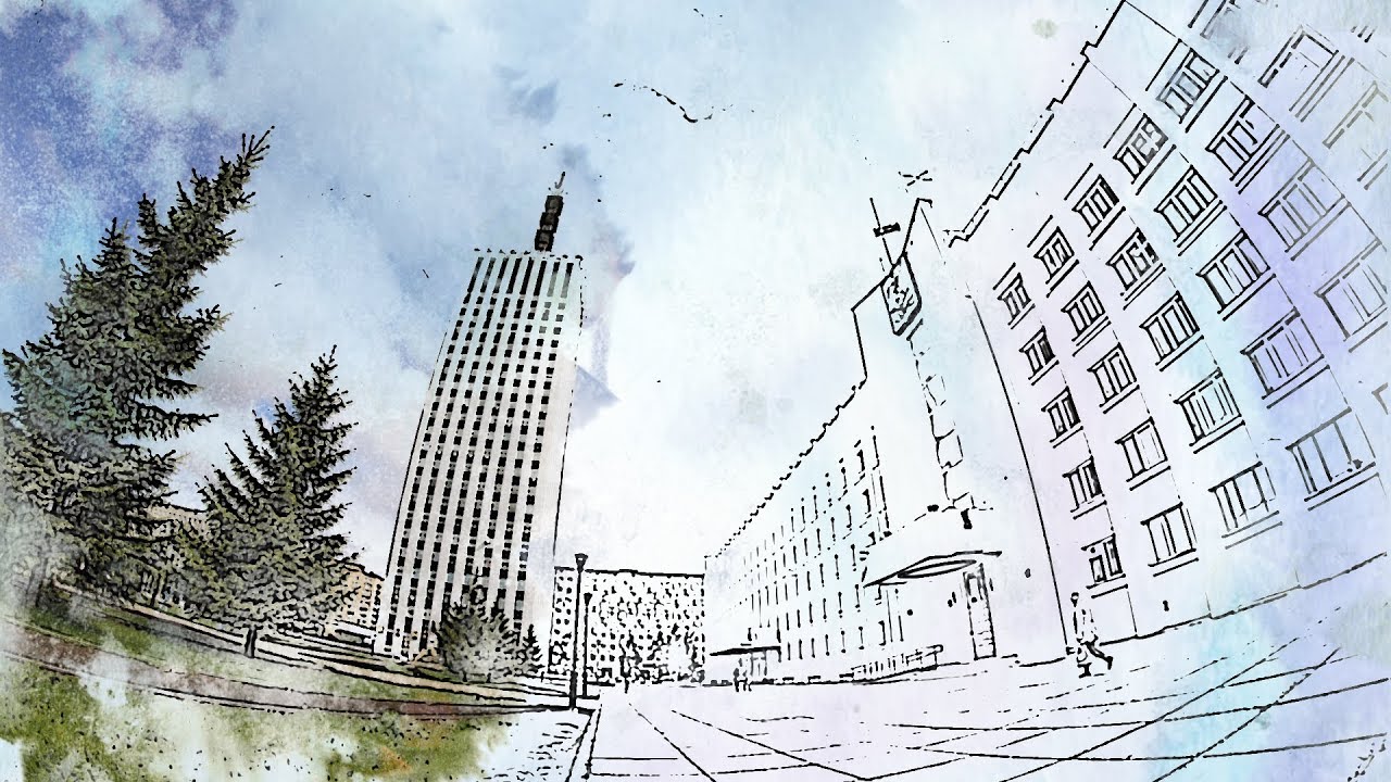 Рисунок высотки в архангельске