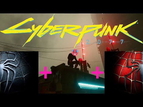 Cyberpunk 2077 Grappling Hook Spiderman Gameplay Mod Showcase