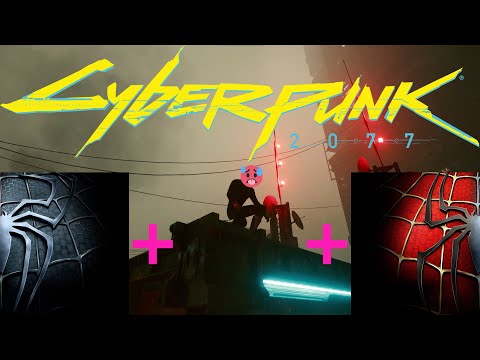 Cyberpunk 2077 Grappling Hook Spiderman Gameplay Mod Showcase