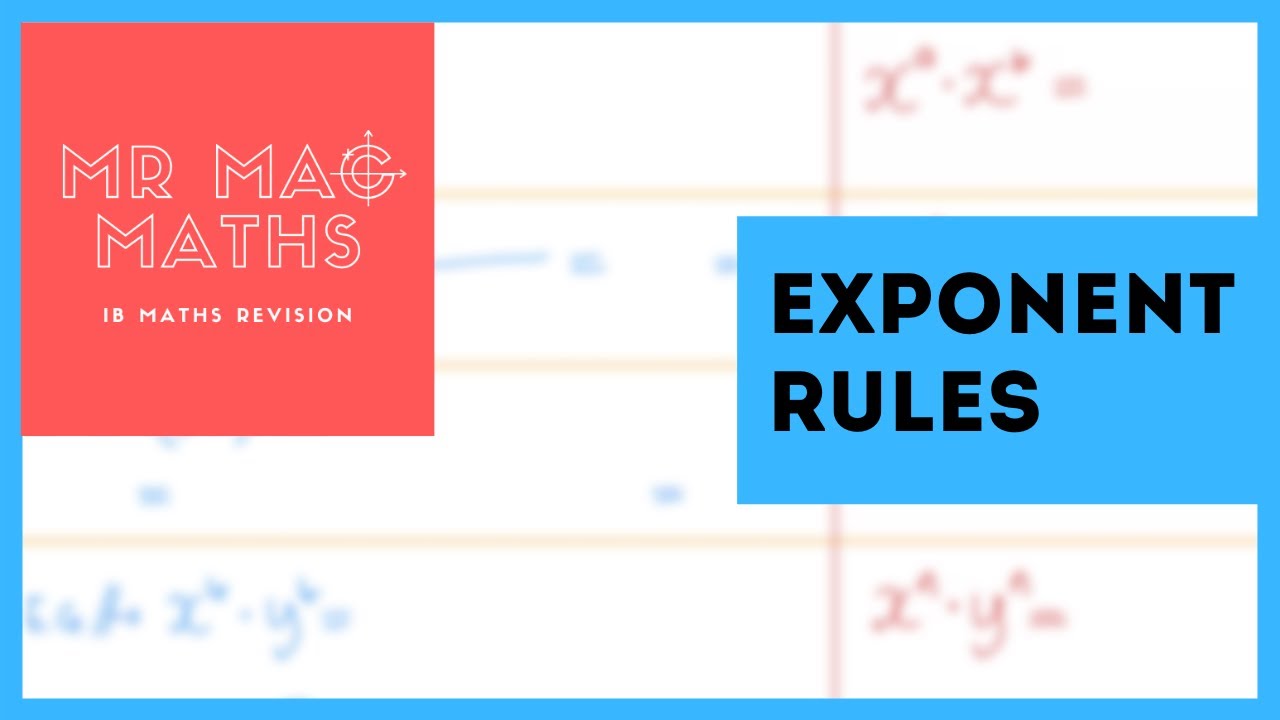 IB AASL Topic 1 - Exponent Rules