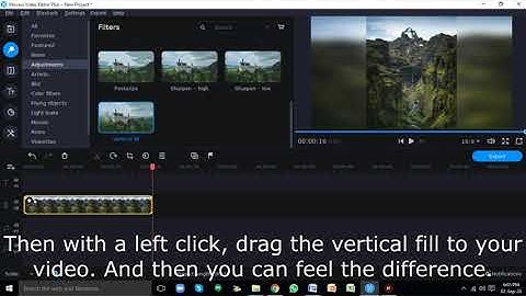 Remove the black borders in video in Movavi Video Editor