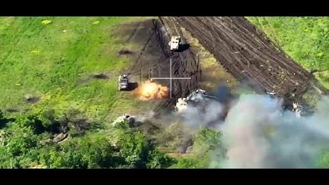 Rusia destruye columna entera de blindados y tanques ucranianos
