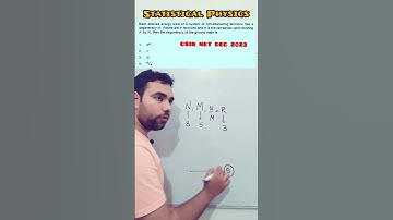 CSIR NET Physics December 2023 Solutions Statistical #shorts #csirnet