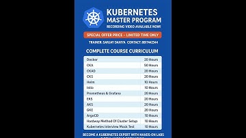 ⭐ Kubernetes Master Program 2025 | Docker to CKA/CKAD/CKS Full Master Program + Special Offer Price