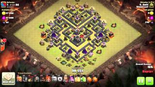 Clash of Clans | GoVaHo TH9 | Clan Wars 3 Star - V Moat Base