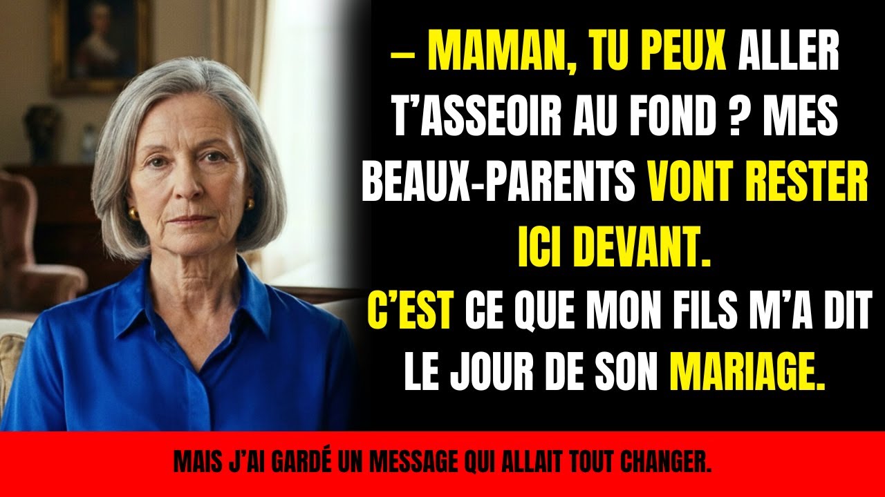 Mon fils m’a ignorée le jour de son mariage… mais un message a détruit sa relation