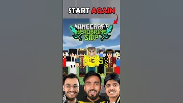 START AGAIN 🥺|| TECHNO GAMERZ MINECRAFT HEROBRINE SMP #shorts #short