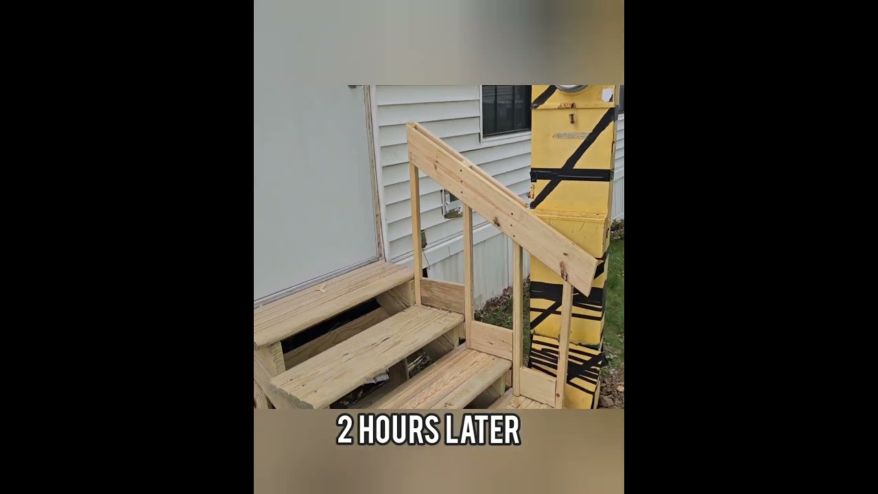 Watch Mobile home Wood Stair install on YouTube Watch Mobile home Wood Stair install on YouTube