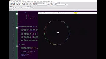 C++  midpoint circle  drawing algorithm  in Console  (computer graphics )#1