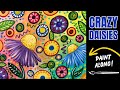 Ep197 crazy daisies  easy maximalist folkinspired springtime floral acrylic painting tutorial