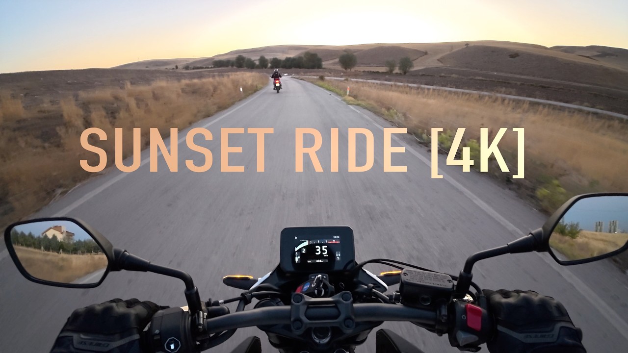 Sunset Pov Ride - Honda CB 500 Hornet - Break-in Period [4K]