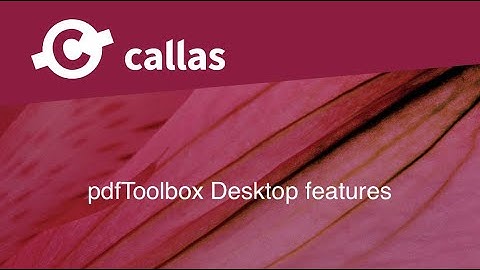 pdfToolbox Desktop features