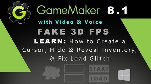 Game Maker 8.1: How to Create a Cursor, Hide & Reveal Inventory, & Fix Load Glitch.