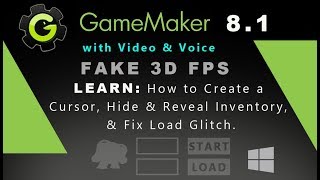 Game Maker 8.1: How to Create a Cursor, Hide & Reveal Inventory, & Fix Load Glitch.