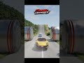 Supercar vs Bollards 💥 BeamNG Drive #shorts