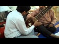 Darshanam sitar workshop on first holding sitar