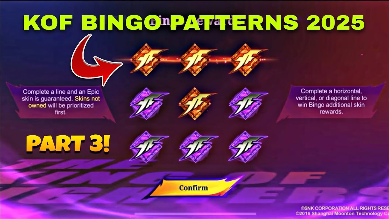 PART 3 KOF BINGO PATTERNS 2025! MLBB X KOF BINGO EVENT DRAW MOBILE ...