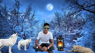 Winter wolf concept editing | Picsart photo editing | picsart editing background change screenshot 3