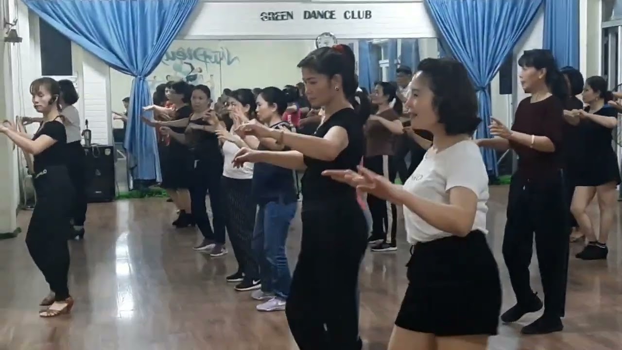 Chachacha cơ bản - Kỹ thuật khóa chân và di chuyển ngang - tập luyện với Vũ Điệu Xanh