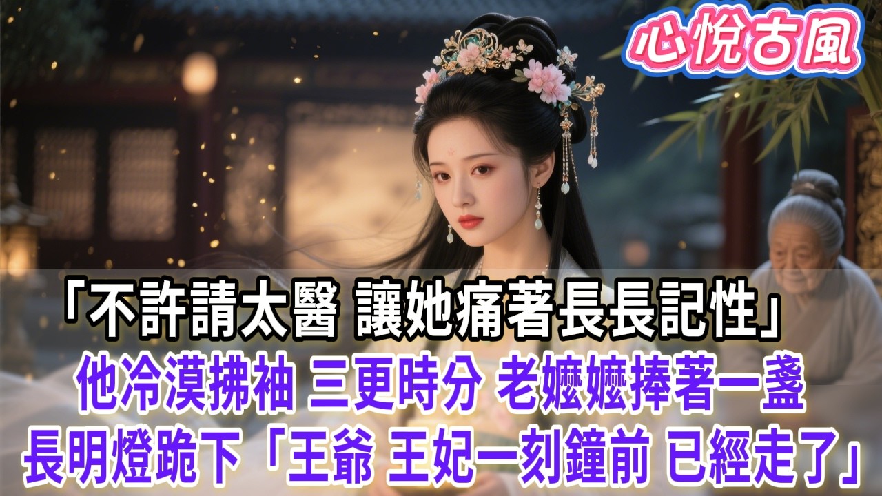 【一口氣看完】「不許請太醫，讓她痛著長長記性。」他冷漠拂袖。三更時分，老嬤嬤捧著一盞長明燈跪下：「王爺，不用請了...王妃一刻鐘前，已經走了。」#古言#小説#古風#故事#爽文#大女主#完結