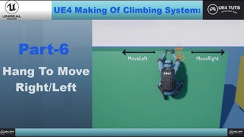 UE4 Climbing System-Hang To Move Right/Left-#UE4Tuts#Part_6#ClimbingSystem