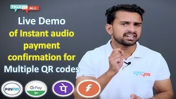 Talk It All Sound box for  Phonepe, BharatPe, Freecharge, Google Pay & Paytm sound box v2.0 demo