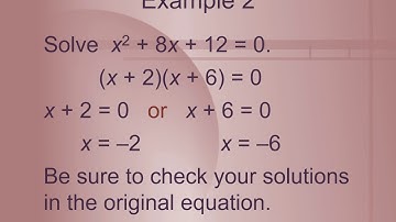 Solving Quadratic Equations by Factoring (Algebra 1 12.1)