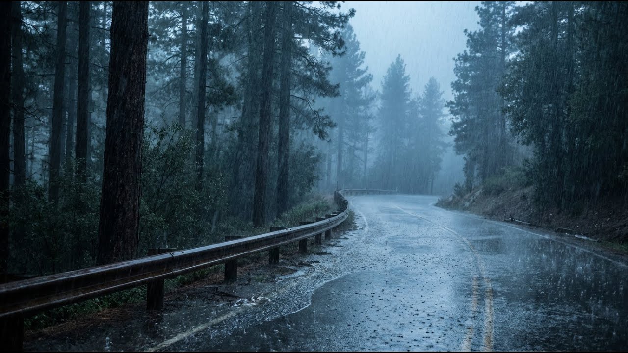 Rain Sounds For Sleeping 99% | Dark Path Rain Sounds for Deep Rest