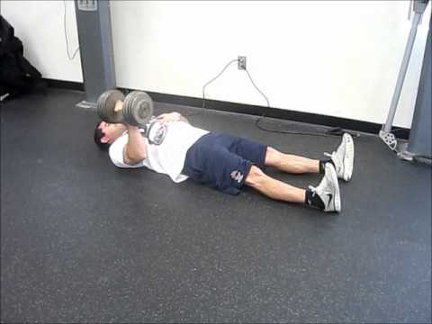 1 Arm Dumbbell Floor Press Youtube