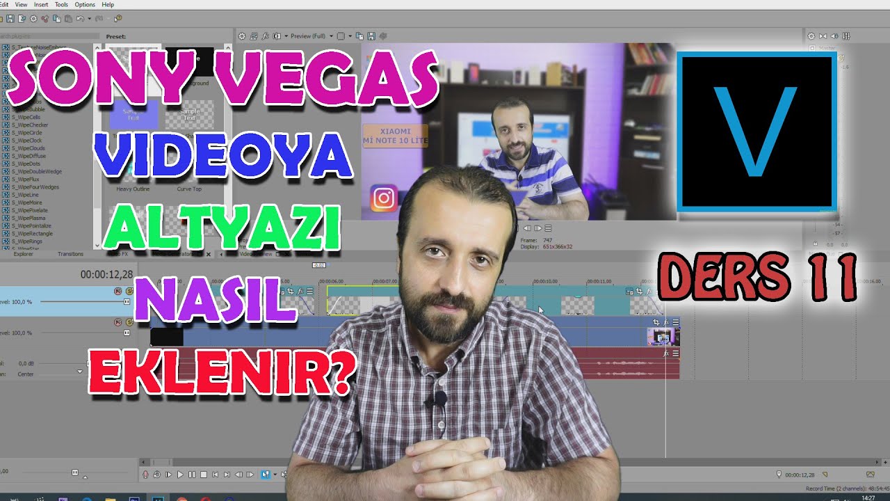 SONY VEGAS PRO VİDEOYA ALTYAZI NASIL EKLENİR?, ALTYAZI EKLEME SONY VEGAS PRO DERSLERİ #11