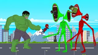 Super Hero: Team Hulk VS Color Team Siren Head Swallow Black Panther [HD]  Roblox Godzilla Animation