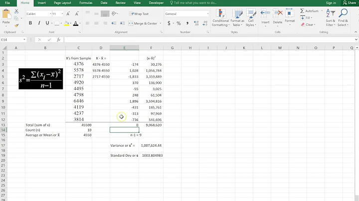 Variance and Standard Deviation Walk-thru