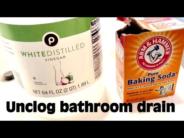 How To Unclog A Bathtub Drain With Hot, Does Baking Soda And Vinegar Unclog Bathtub