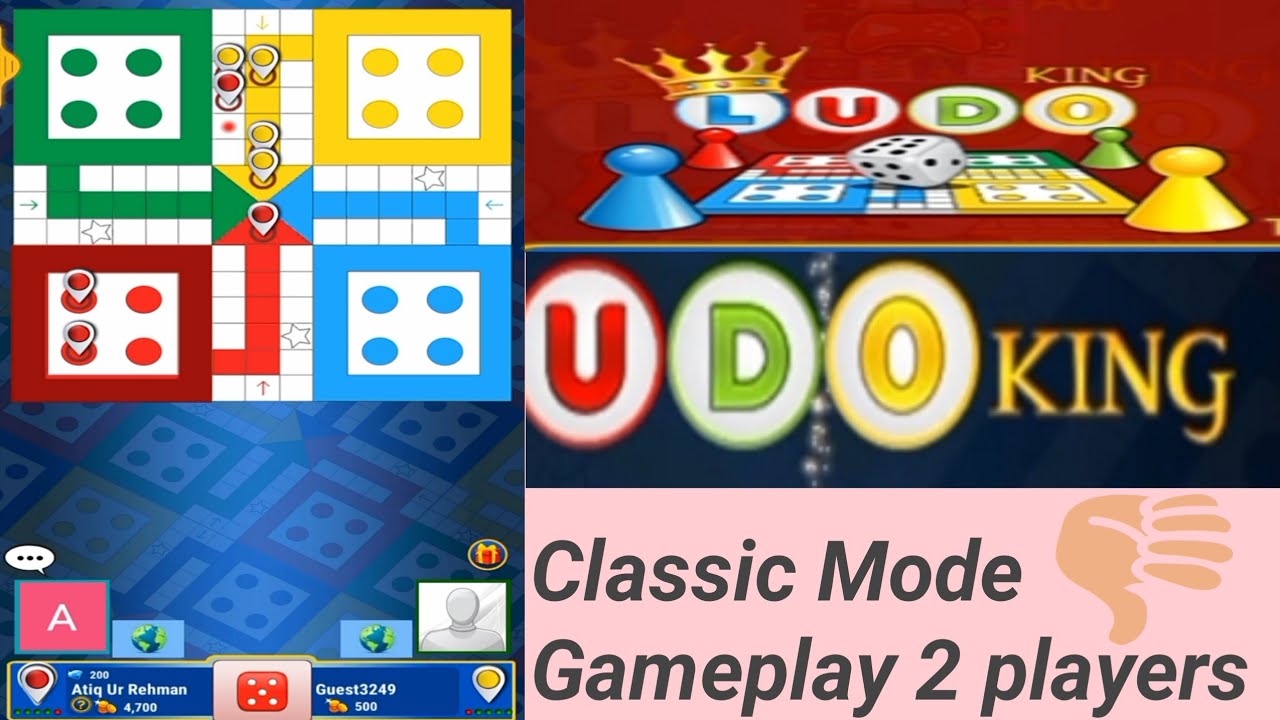 Ludo King CLASSIC Mode 2 players @games4g 