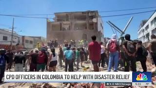 Group of Chicago police officers travel to Colombia to deliver aid after quake
