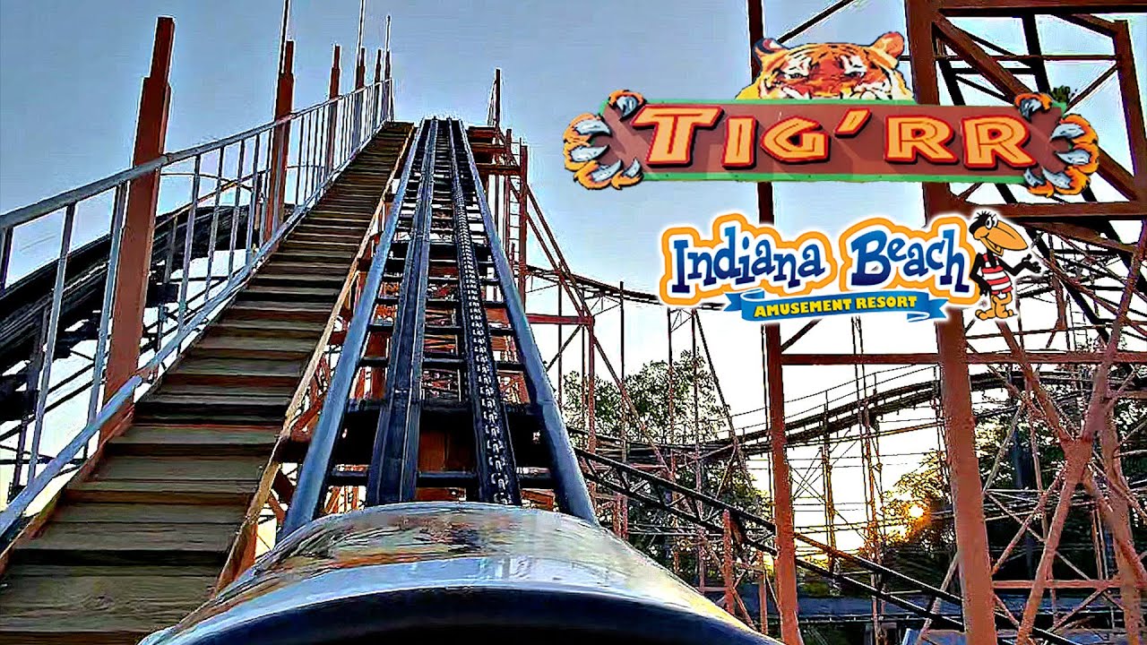2025 Tig'rr Roller Coaster On Ride Front Seat POV Indiana Beach