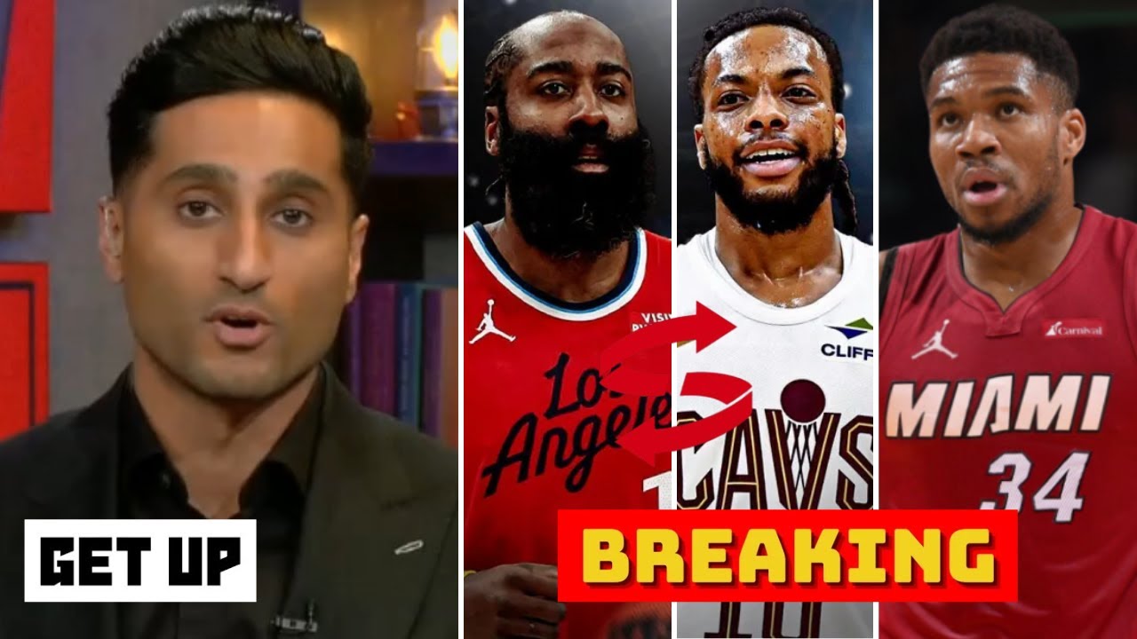 GET UP | Shams update on NBA Trade Deadline: James Harden joins Cavs, Heat done deal with Giannis?