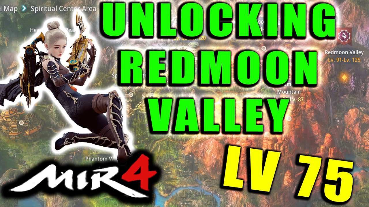 MIR4 Unlocking REDMOON VALLEY! Arbalist High Level PVE! Level 75