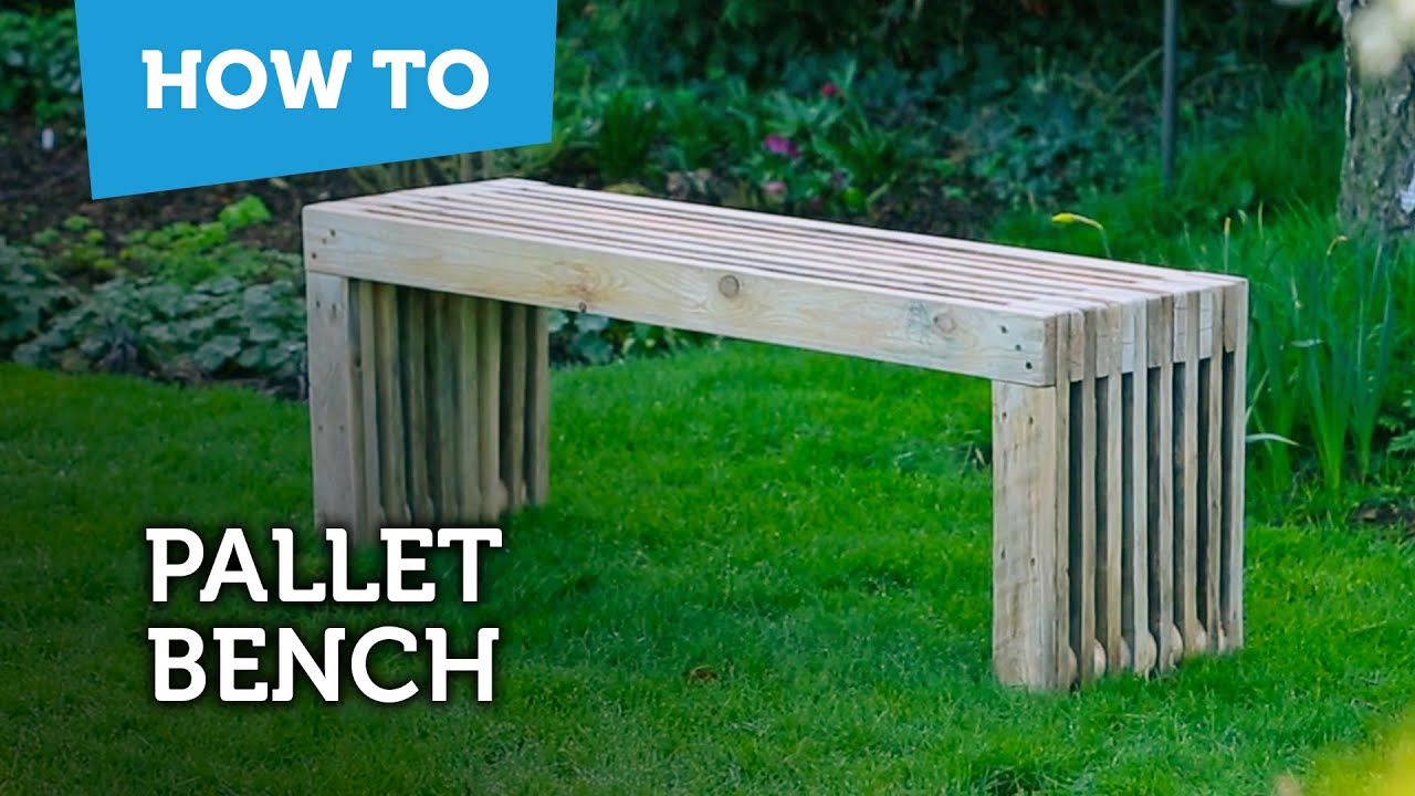 How to make a DIY pallet bench - YouTube