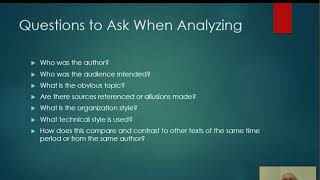 How to Analyze and Annotate Texts - Brief Lesson