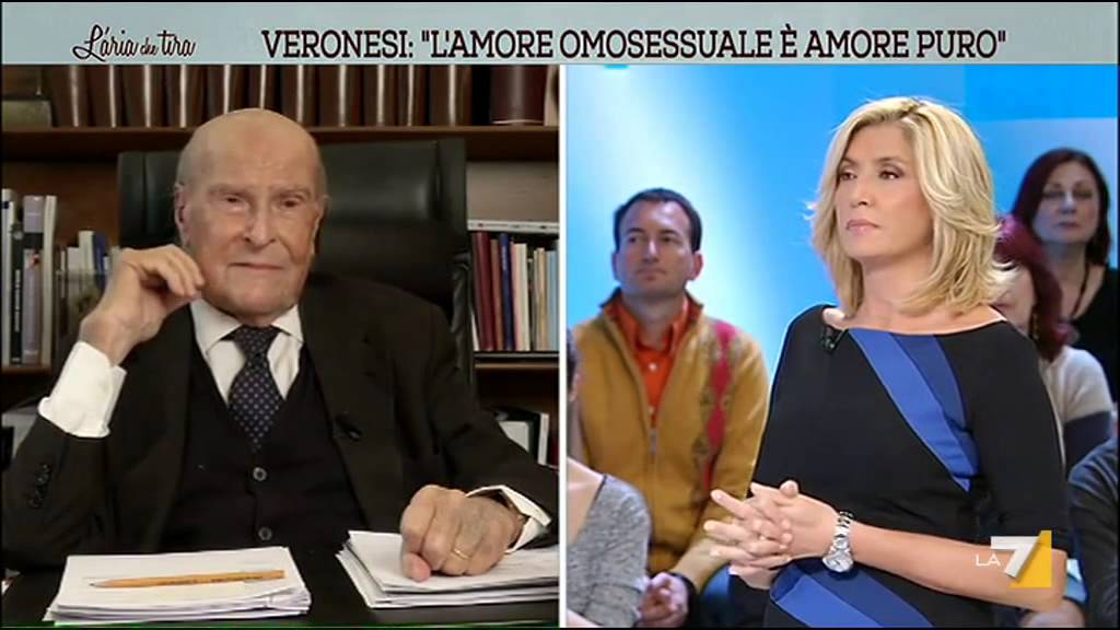 Veronesi: 'L'amore omosessuale è amore puro'