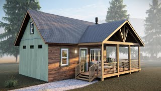 5x7 m ( 16 x 23 ft ) Cozy Tiny House with Loft - Inside Cozy Countryside Home